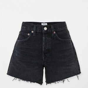 Agolde Parker Long Dark Denim Jean Shorts